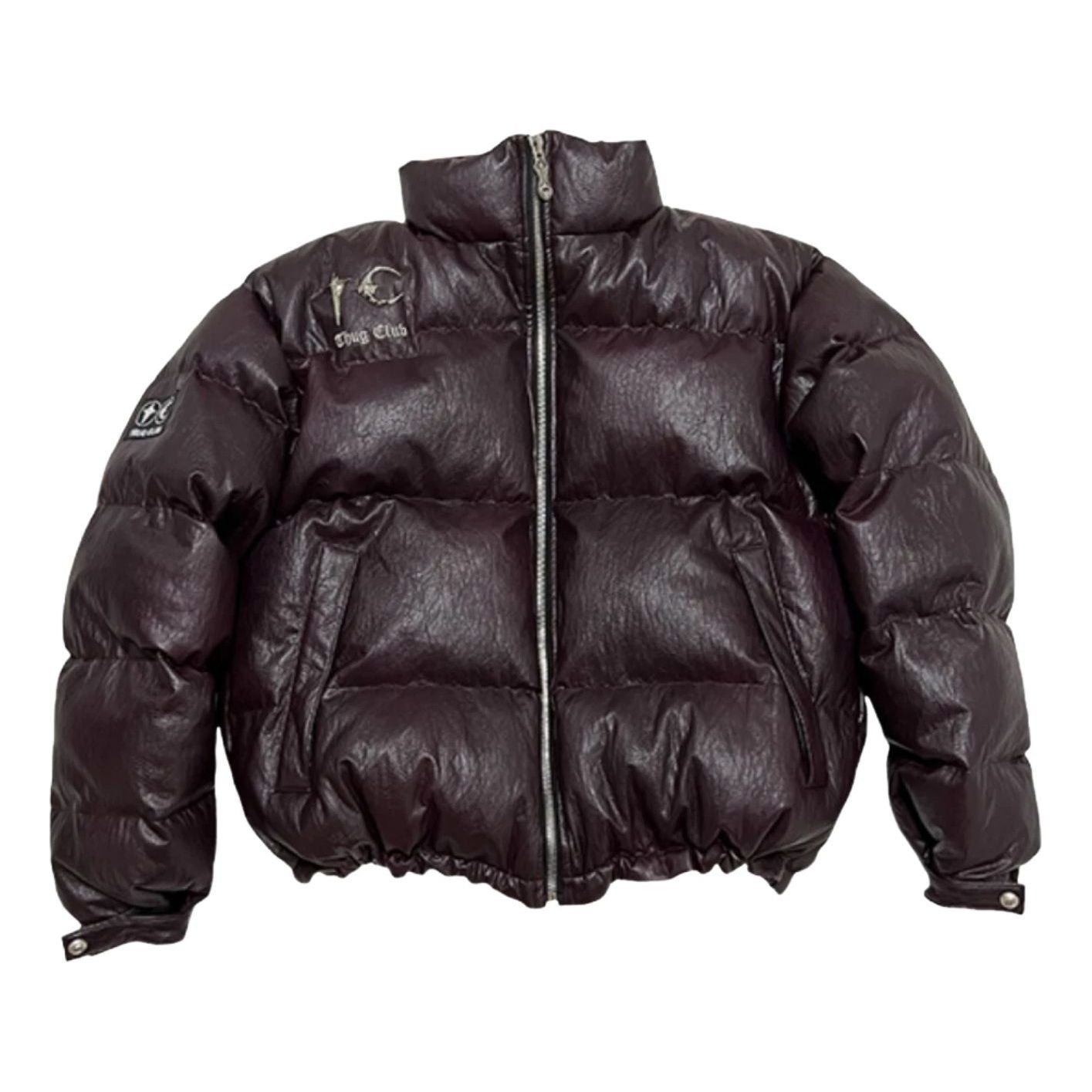 Thug Club Leather Puffer Jacket 'Purple' TC23PA0302