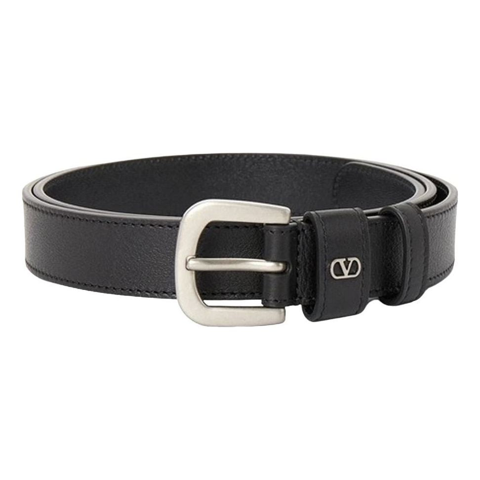 Valentino FW25 V Logo Signature Calfskin Belt 'Black' T0SM1XUG-0NO
