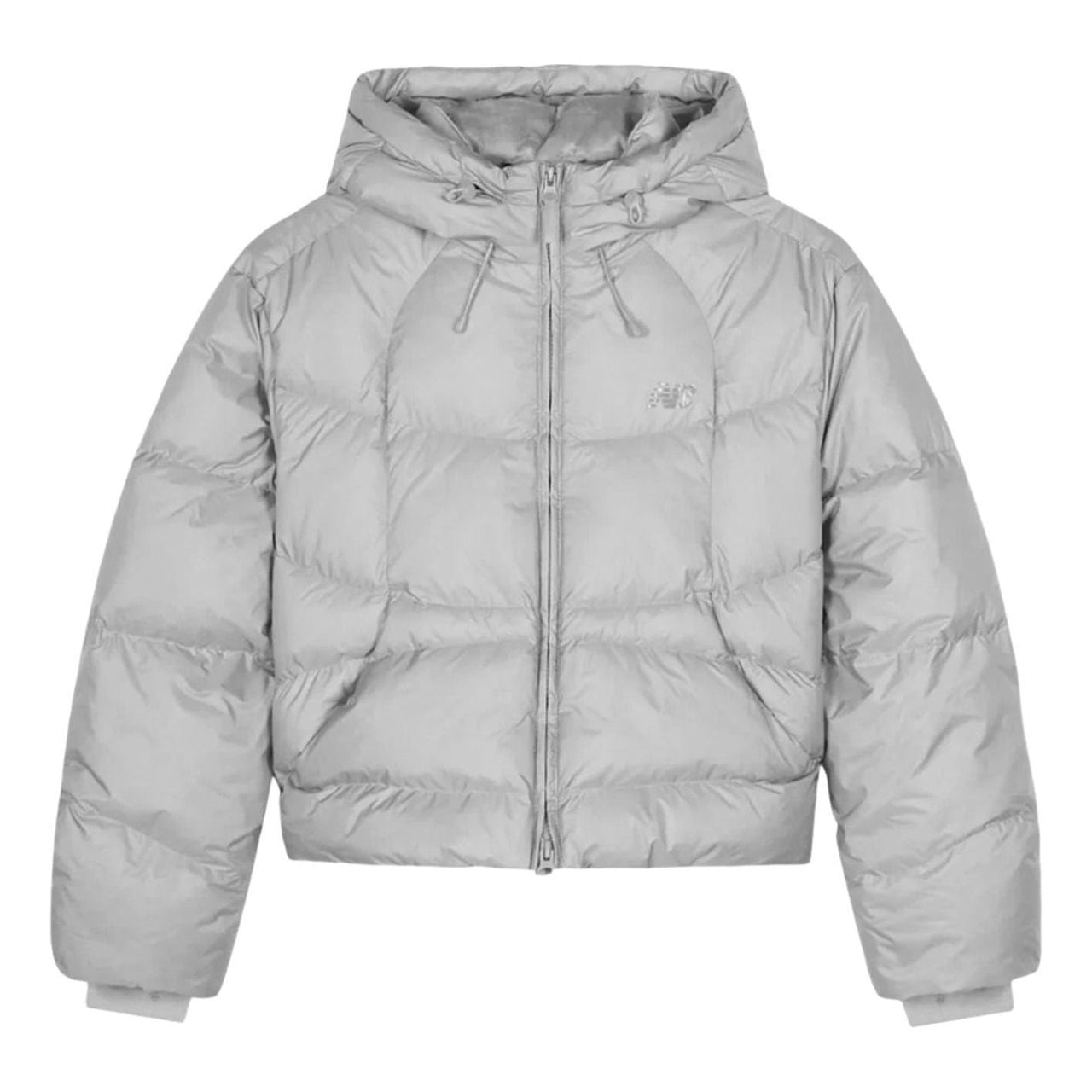 (WMNS) New Balance Flying Hooded Short Down Jacket Asia Sizing 'Silver' NBNPF4W072-91