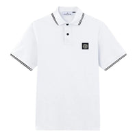STONE ISLAND 2200010 Slim-Fit Compass Patch Polo Shirt 'White' L1S1522000-10S0018-V1001