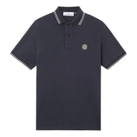 STONE ISLAND 2200010 Slim-Fit Compass Patch Polo Shirt 'Navy Blue' L1S1522000-10S0018-V0020