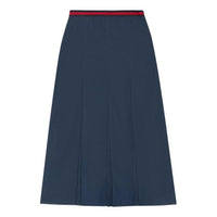 (WMNS) Gucci Poplin Web Skirt 'Dark Blue' 695326-ZLC02-4486