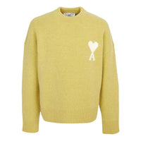 AMI Big Heart Logo Alpaca Crewneck Sweater 'Olive' UKS836-KN0135-3993