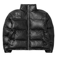 Thug Club Leather Puffer Jacket (Polyester) 'Black' TC23PA0301-BLACK