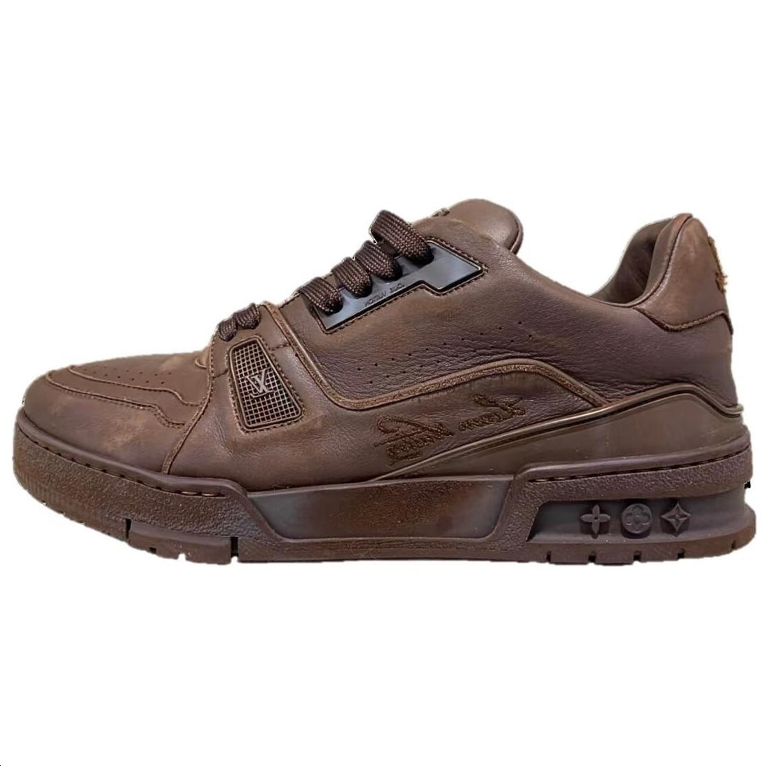 LOUIS VUITTON Trainer 2025 Spring Summer Men's Collection Low Top Skateboard Shoes Men's Chestnut