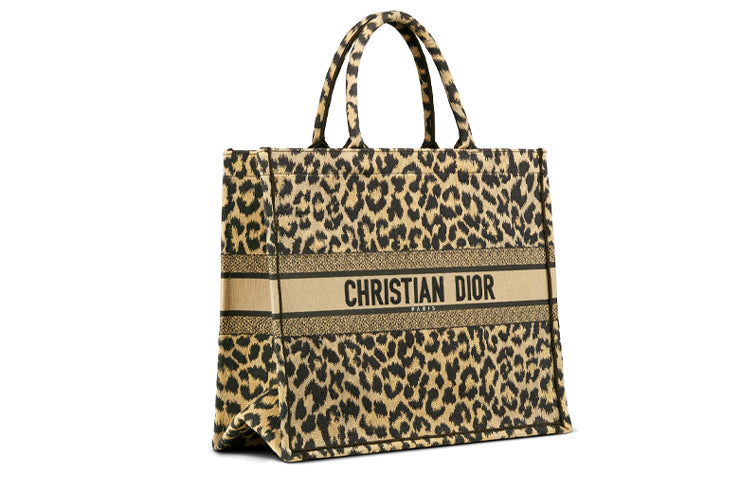 DIOR Canvas Shopping Bag Handbag Regular Women's Beige