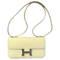 HERMES Constance Epsom Leather Shoulder Bag Crossbody Bag Women's Milton Yellow