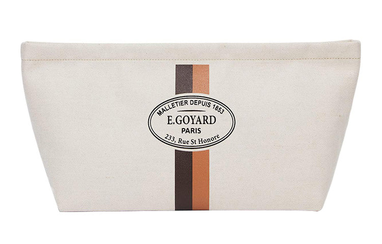 GOYARD Cotton Clutch Storage Bag Unisex Beige