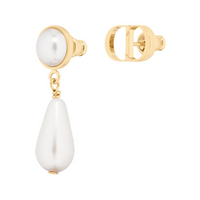 DIOR Artificial Crystal Earrings Men's Gold