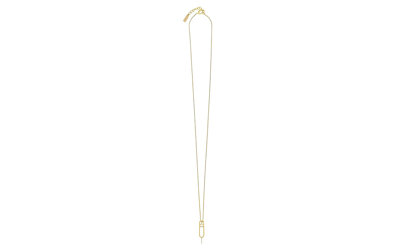 SAINT LAURENT Sim Key And Rhinestone Charm Necklace