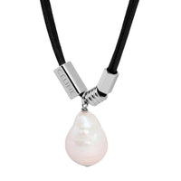 CELINE San Onofre Baroque Pearl Necklace In Cultured Pearl Cotton And Brass With Rhodium Finish