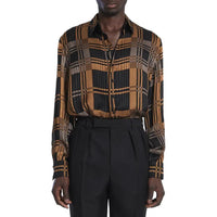 SAINT LAURENT All Over Patterned Button Up Shirt