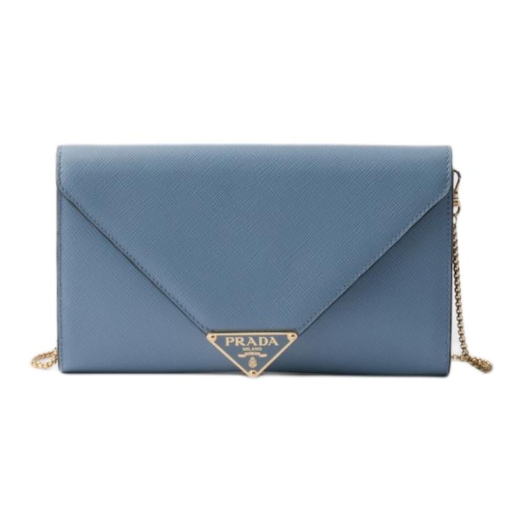 PRADA Calfskin Shoulder Bag Mini Women's Starry Realm Blue