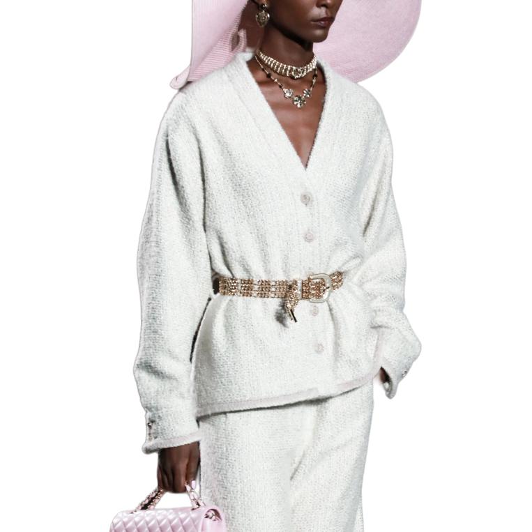 CHANEL Jackets Coats Women's White
