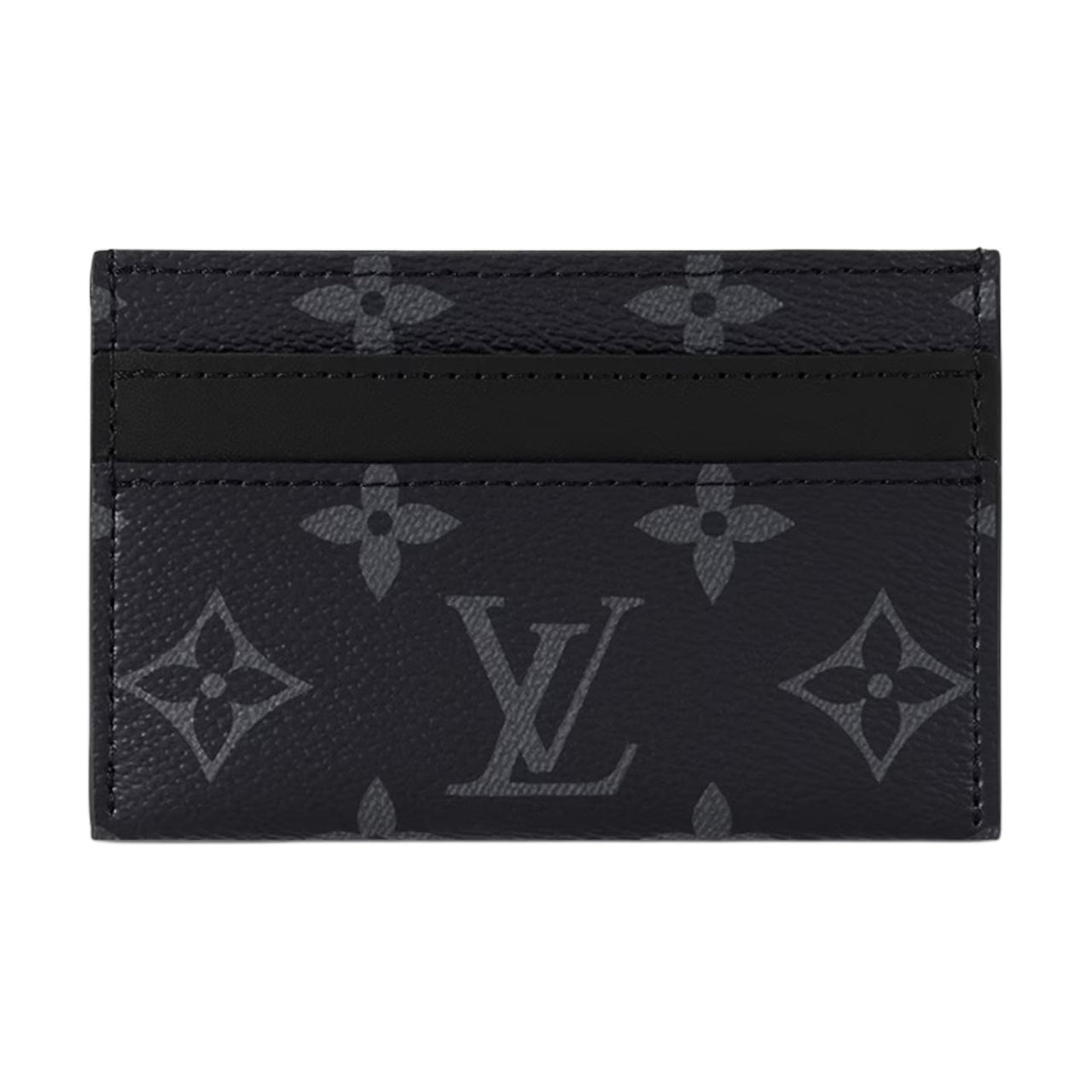LOUIS VUITTON Coated Canvas Card Holder Men's Black