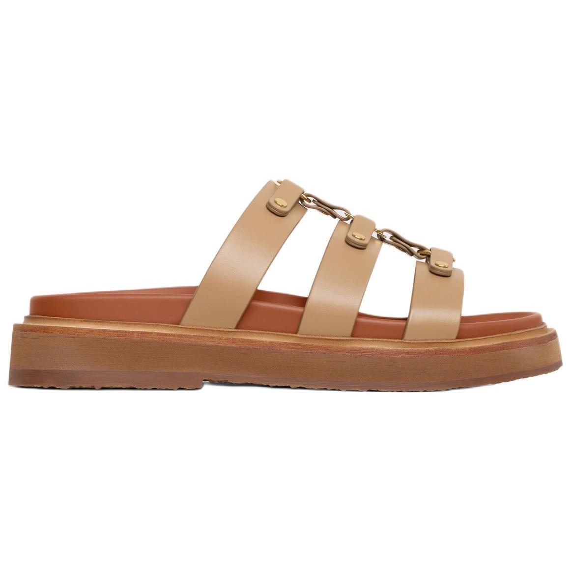 CELINE Slide Slippers 3cm Women's Milk Brown