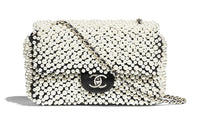 CHANEL Sheepskin Flap Bag Shoulder Bag Crossbody Bag Mini Women's Black/White