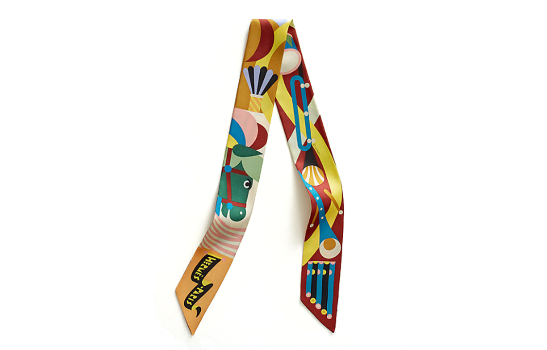 HERMES Silk Scarves Women's Yellow