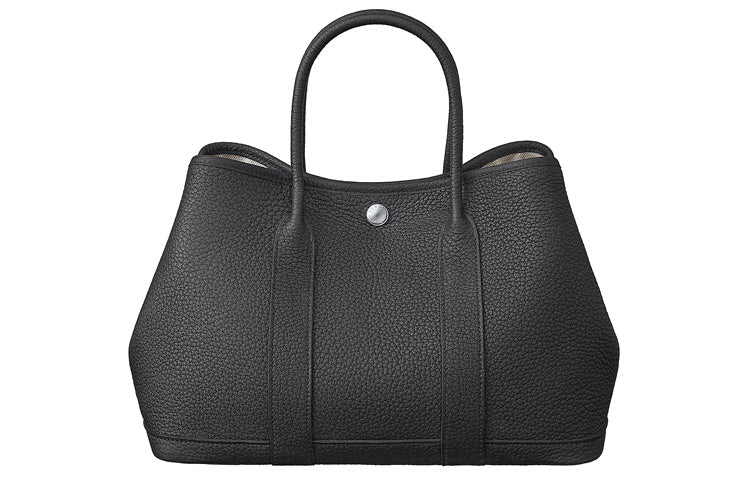 HERMES Garden Party Negonda Calfskin Garden Bag Handbag Unisex 89 Noir Black