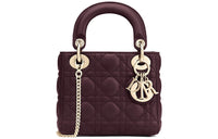 DIOR Lady Dior Sheepskin Dior Bag Shoulder Bag Crossbody Bag Handbag Mini Women's Fuchsia