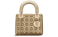 DIOR Lady Dior Calfskin Dior Bag Handbag Shoulder Bag Mini Women's Metal Bronze