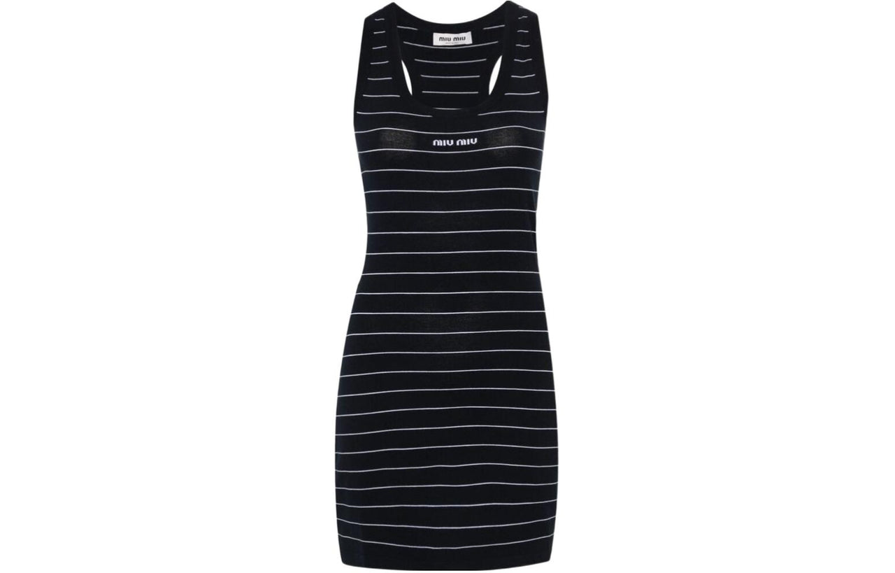 MIU MIU SS24 Sleeveless Dress Women's Dark Blue