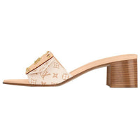 LOUIS VUITTON Slide Slippers Women's Beige