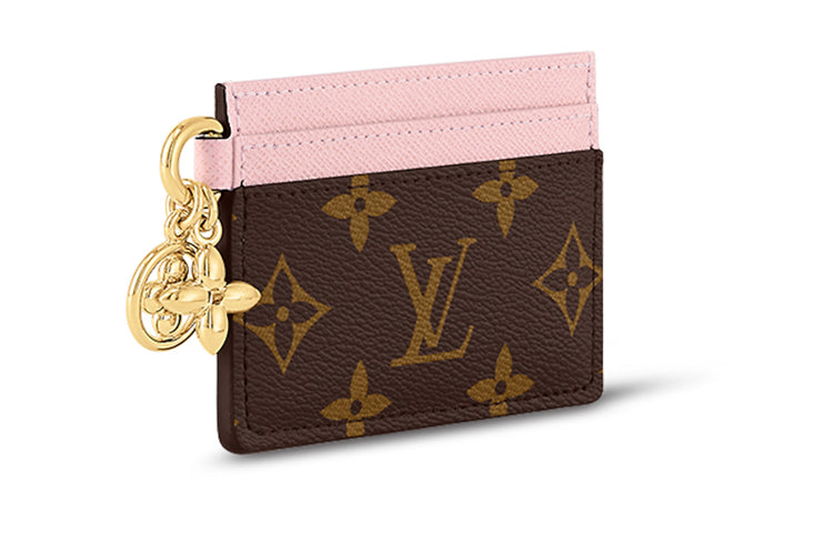 LOUIS VUITTON CHARMS Coated Canvas With Leather Card Holder Women's Brown
