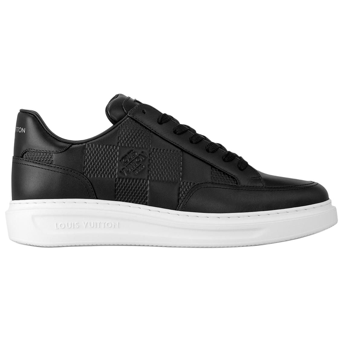 LOUIS VUITTON Beverly Hills Low Top Skateboard Shoes Men's Black