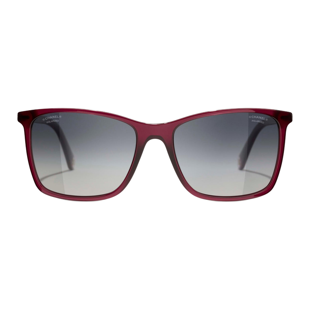 CHANEL Square Sunglasses Unisex Red