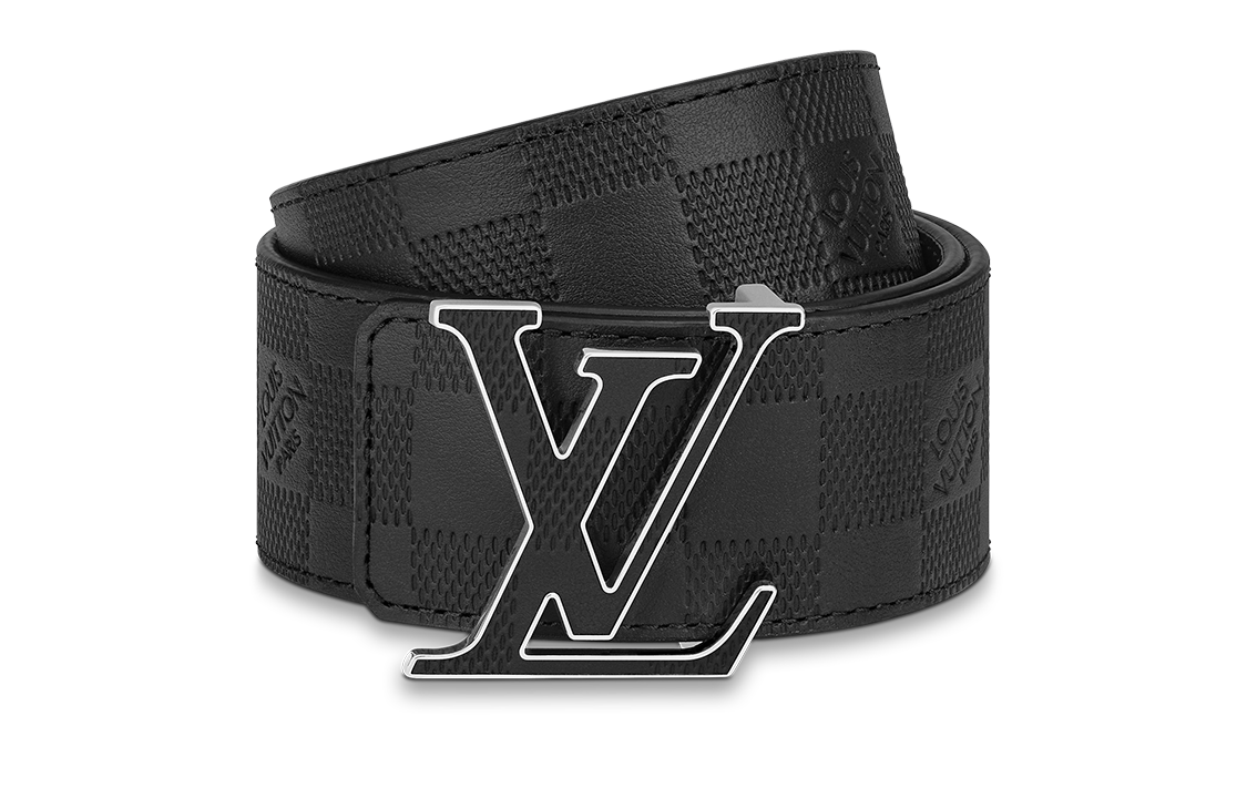 LOUIS VUITTON Attractive Smooth Buckle Leather Belts Men's