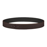 DIOR Badge Double Sided Design Calfskin Leather Belts Men's Black Width 3.5CM