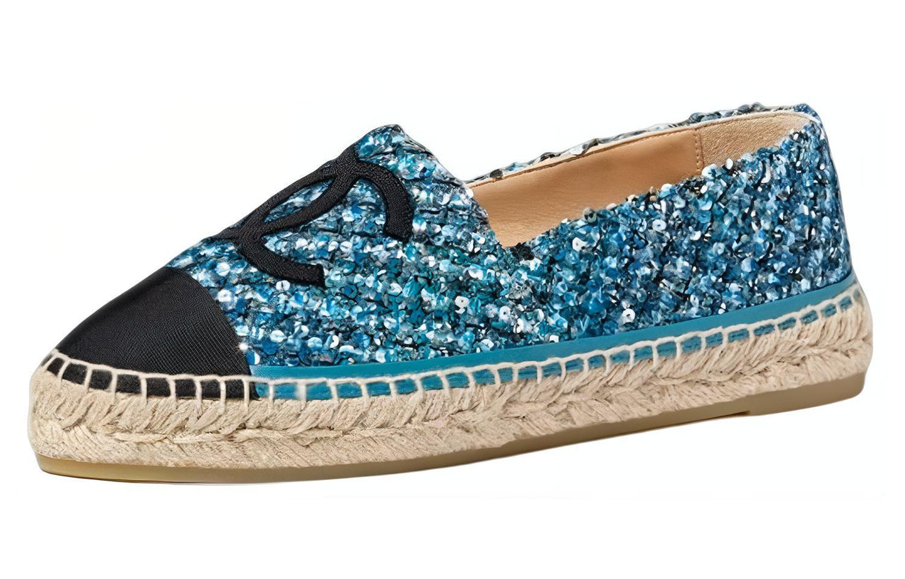 CHANEL Espadrilles Casual Shoes Women's Blue