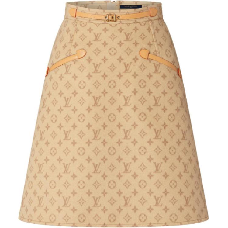 LOUIS VUITTON Casual Short Skirts Women's Khaki