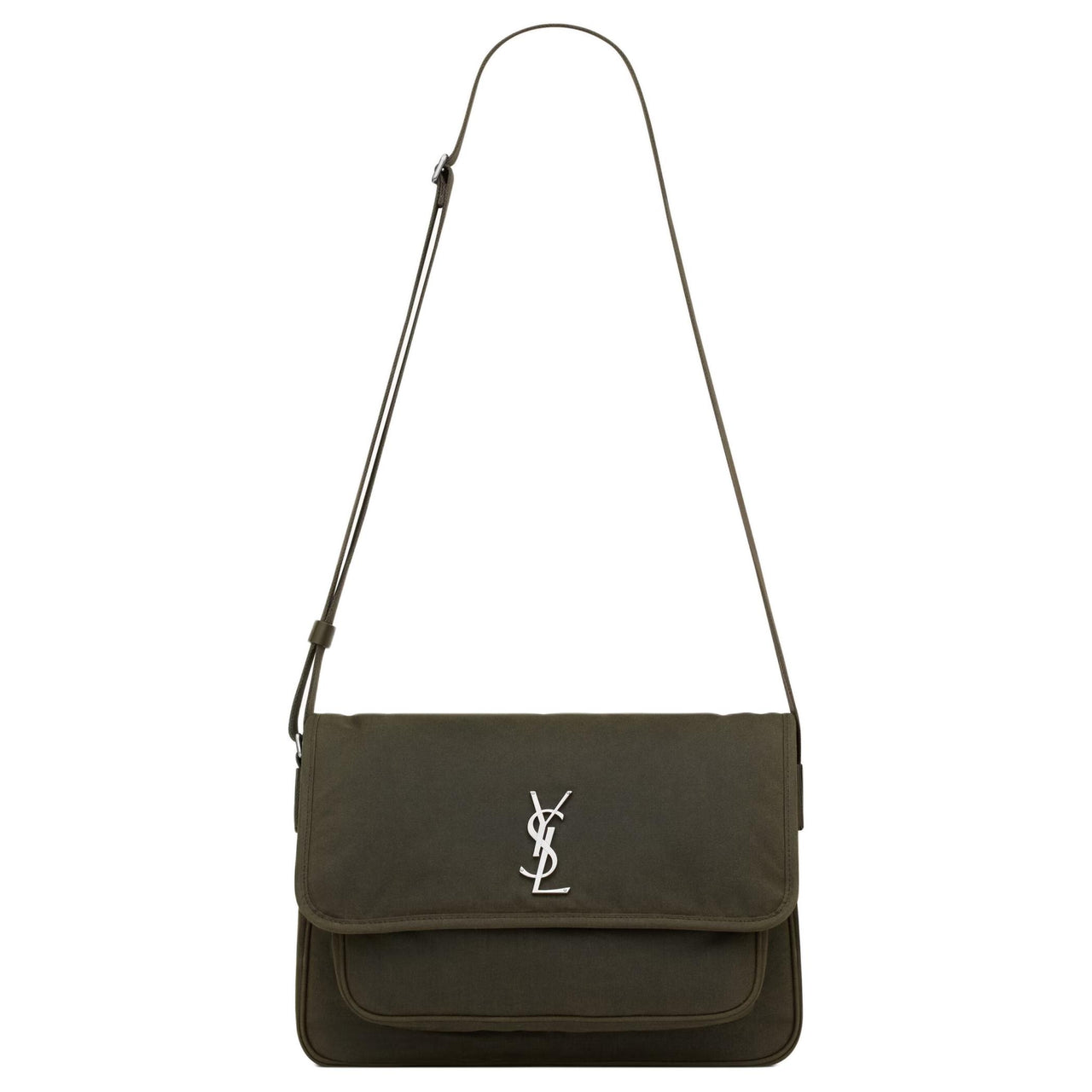SAINT LAURENT Niki Cotton Shoulder Bag Crossbody Bag Men's Dark Khaki