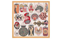 HERMES Silk Scarves Women's Beige