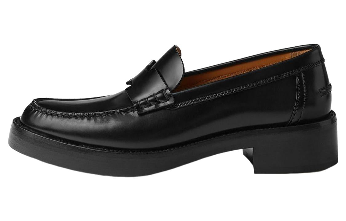 HERMES Hour Loafer Noir Calfskin Leather