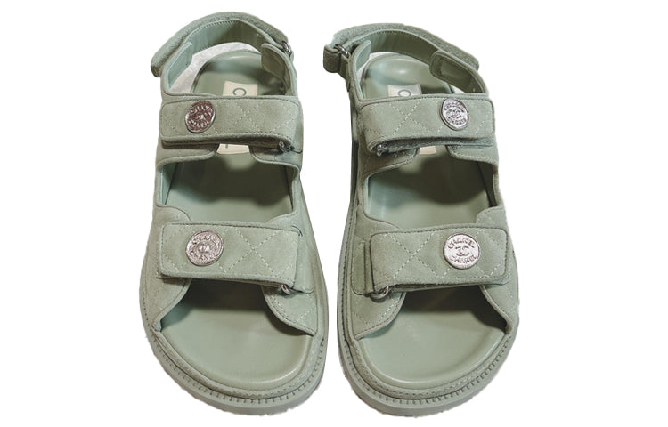 CHANEL Stylish Sandals Women's Green