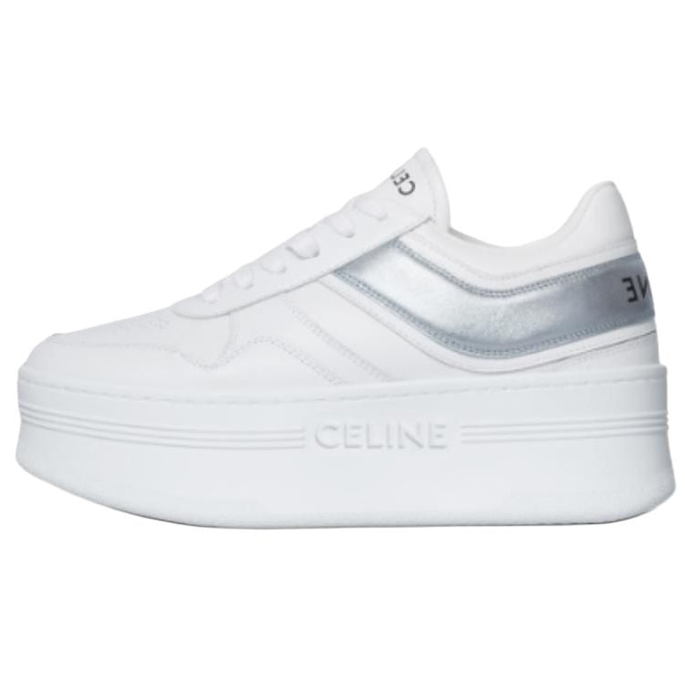 CELINE Block Low Top Skateboard Shoes Women's White