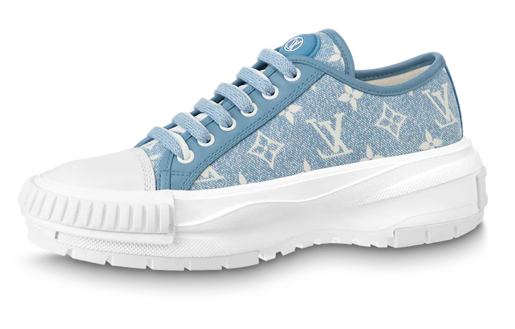 LOUIS VUITTON Squad Sneakers 'Blue Monogram' Women's
