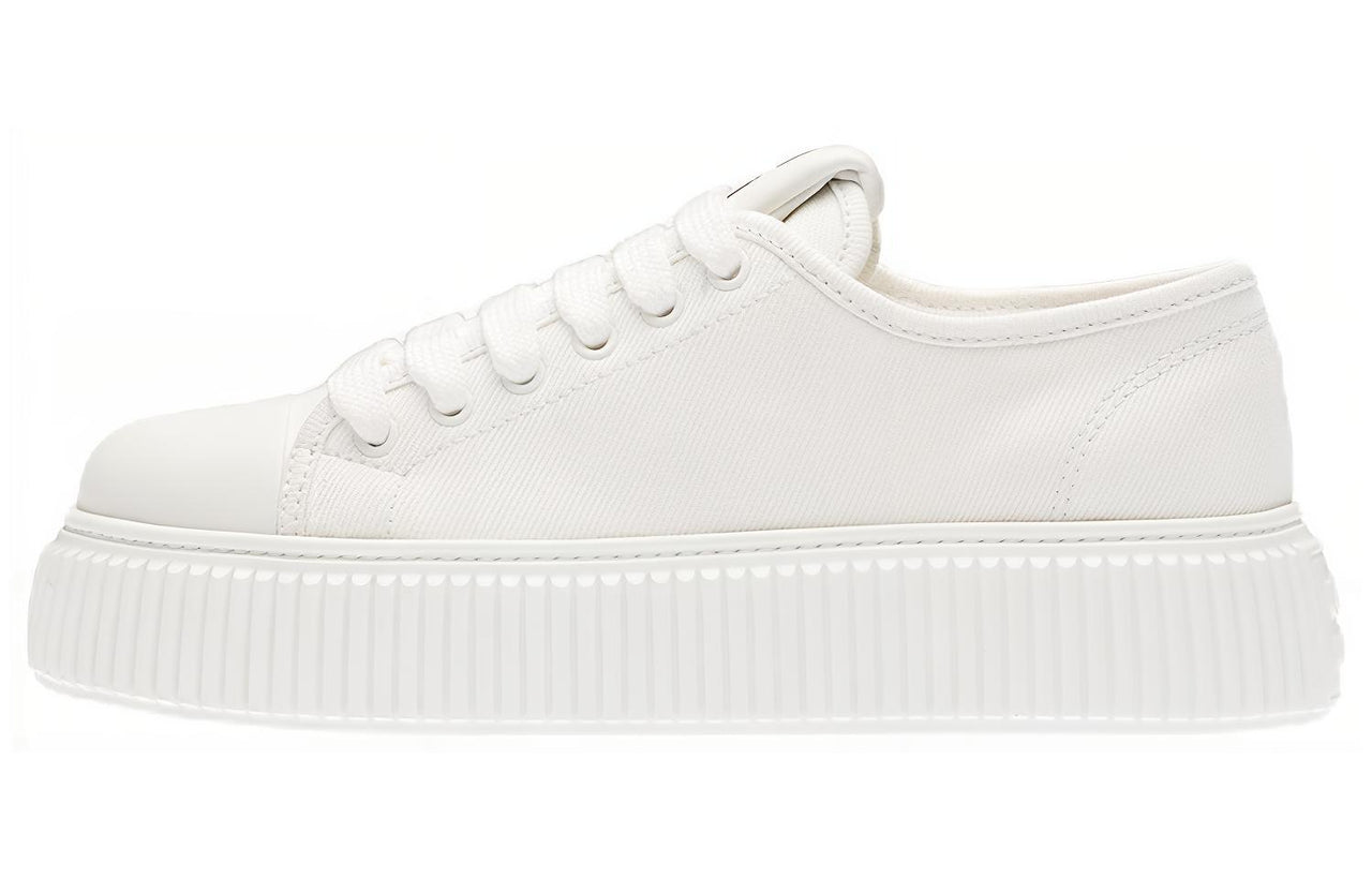 MIU MIU Low Top Stylish Skateboarding Shoes Women's White