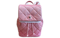 CHANEL Calfskin Backpack Women's Light Pink