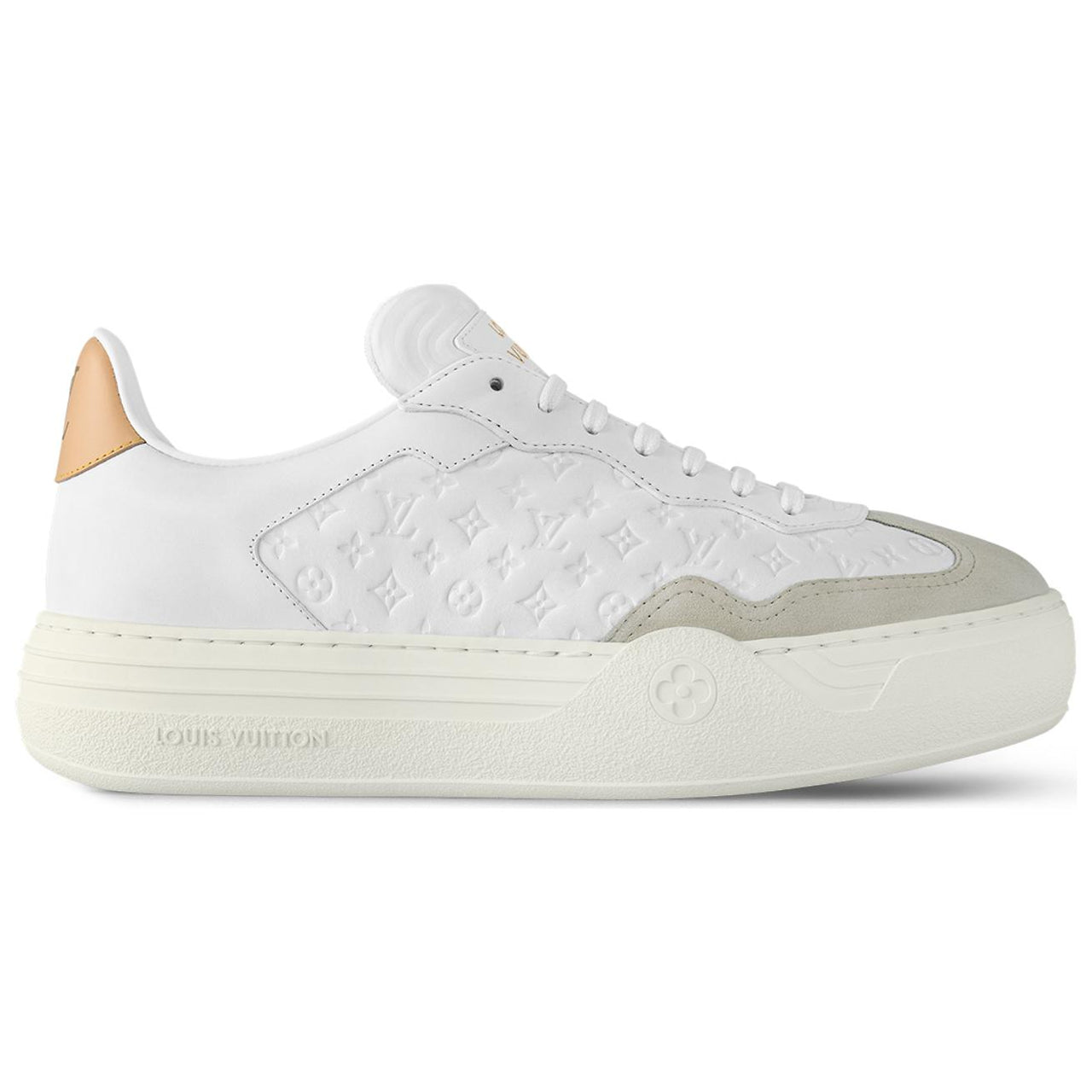 LOUIS VUITTON Low-Top Skateboard Shoes Women's Ecru