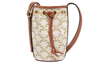 CELINE Triomphe Canvas With Calfskin Bucket Bag Handbag Shoulder Bag Crossbody Bag Extra Mini Women's Candy Color/White