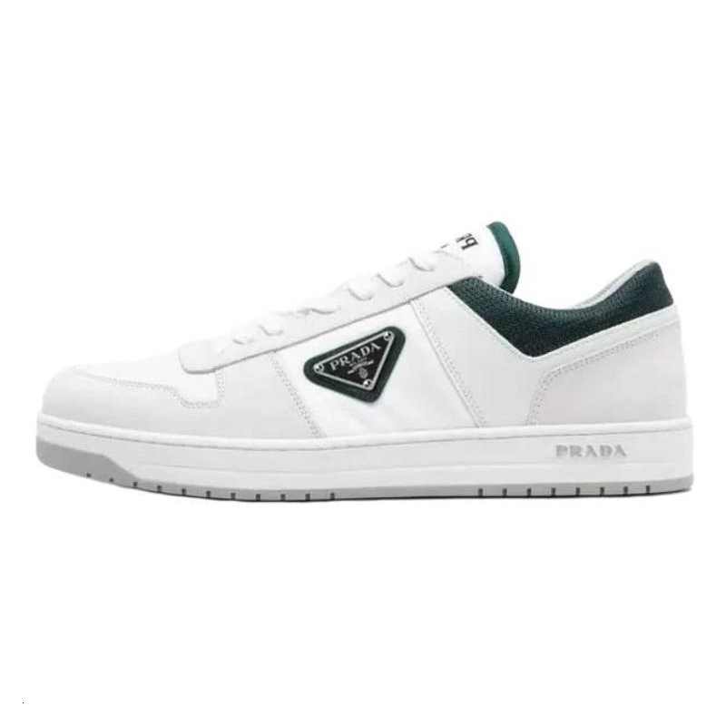 PRADA Prada Downtown Low-Top Skateboard Shoes Men's Gray White