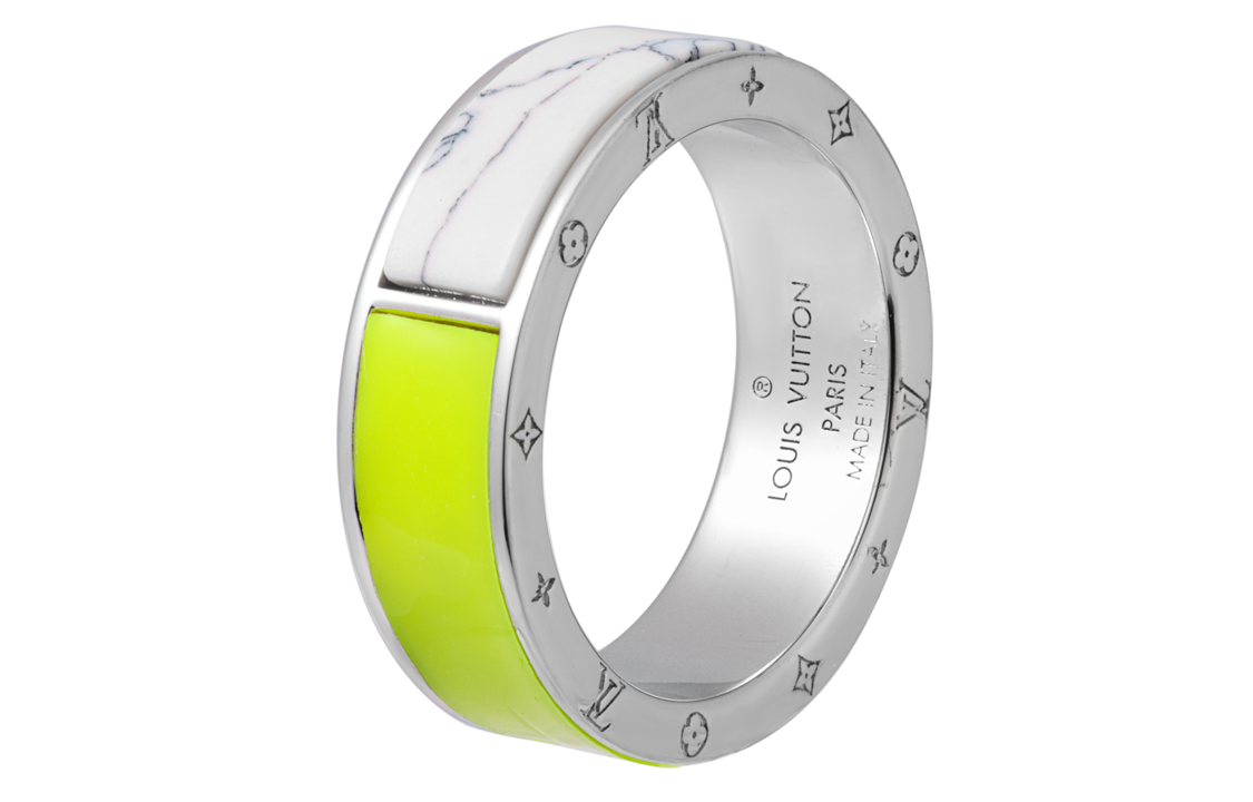 LOUIS VUITTON Metal Rings Unisex Neon Green