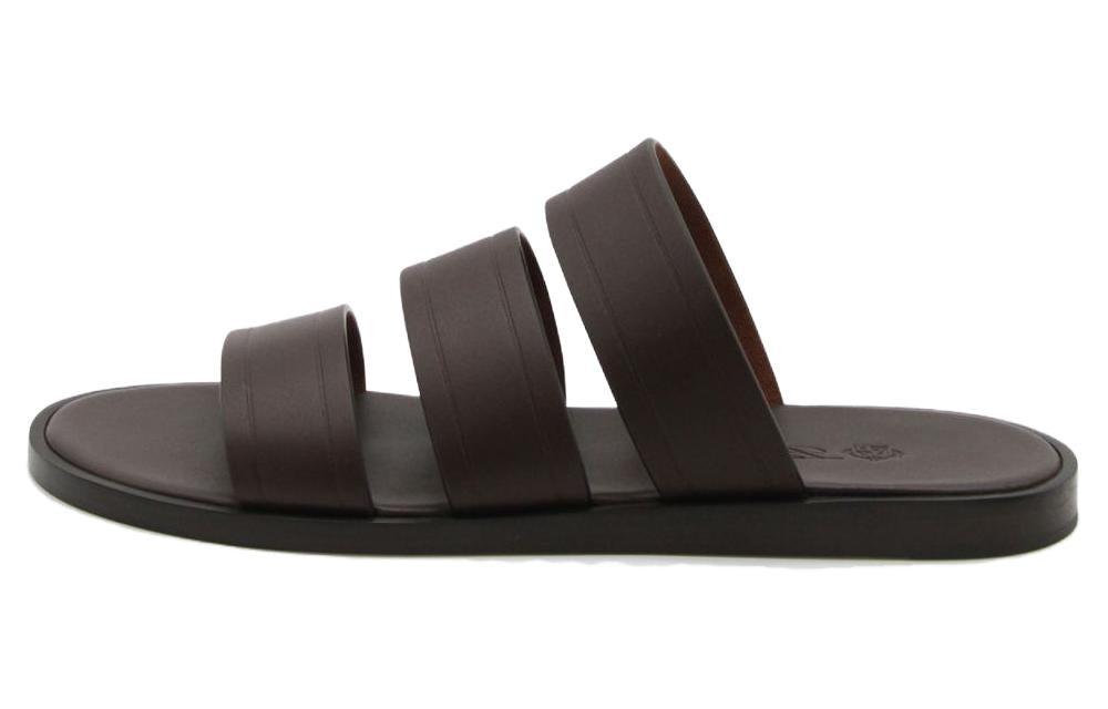 Loro Piana Slip-Resistant Slide Slippers Men's Brown