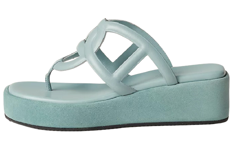 HERMES Flip Flops Women's Sea Green
