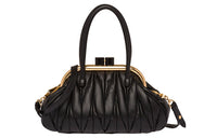 MIU MIU BELLE Soft Sheepskin Portable Crossbody Bag, Shoulder Bag Women's Black