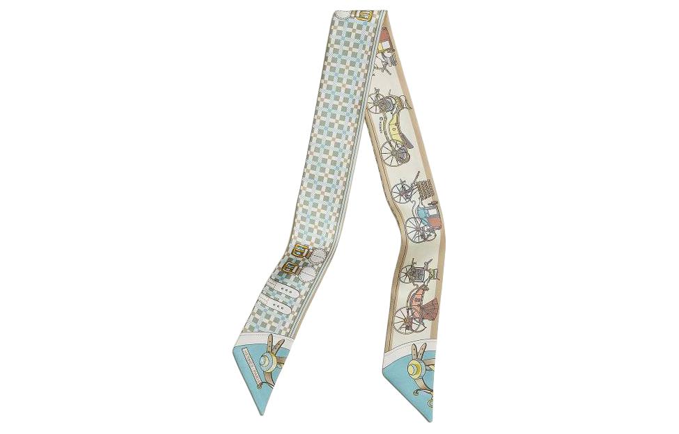 HERMES Silk Scarves Women's Beige